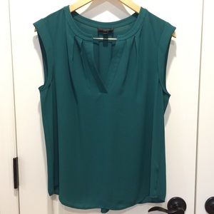 J.Crew Petite cuffed-sleeve top in Spicy Jade 10P